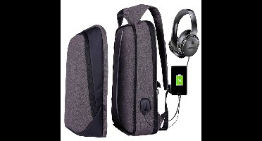 Anti-diefstal rugzak 17.3 inch en met externe USB en hoofdtelefoonaansluiting